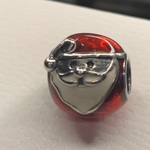 Pandora red enamel/ 925 jolly Saint Nick charm. Great preloved condition